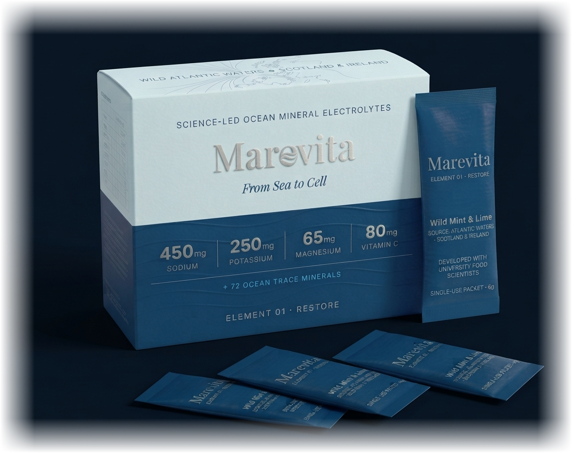 Marevita Element 01 — box of 30 marine electrolyte sachets